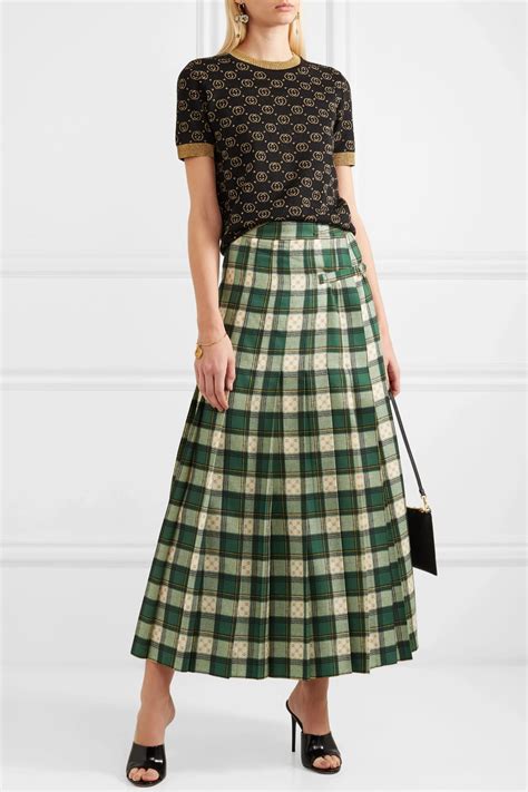 gucci tartan mini|Gucci pleated skirts.